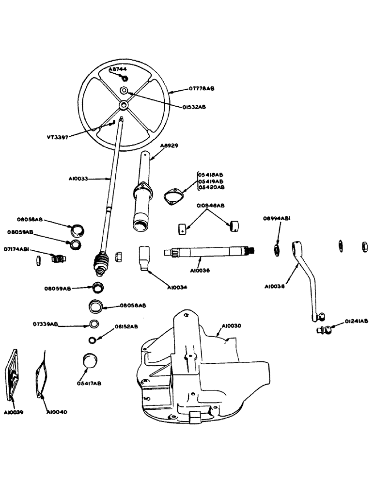 Схема запчастей Case IH 600-SERIES - (100) - STEERING GEAR (05) - STEERING