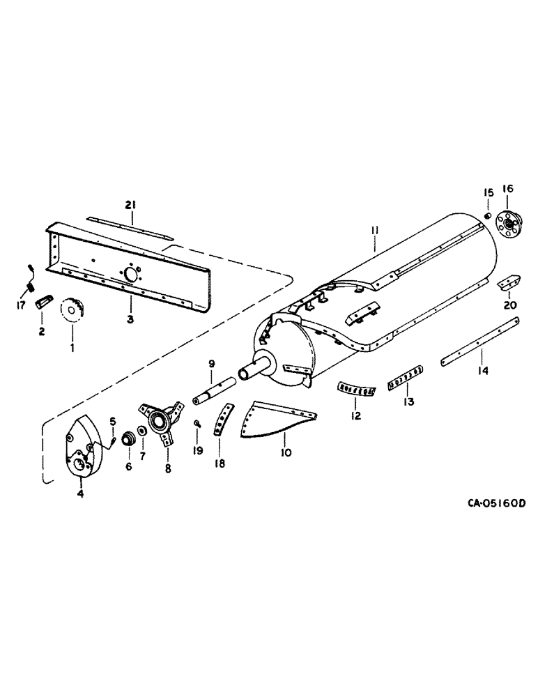 Схема запчастей Case IH 1440 - (21-01) - THRESHING ROTOR AND CONCAVES, ROTOR, GRAIN AND CORN (14) - THRESHING