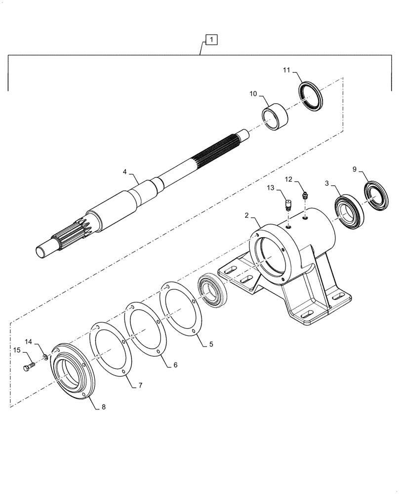 Схема запчастей Case IH 7088 - (72.350.AI[04]) - SEPARATOR JACKSHAFT HOUSING, BEATER (72) - SEPARATION