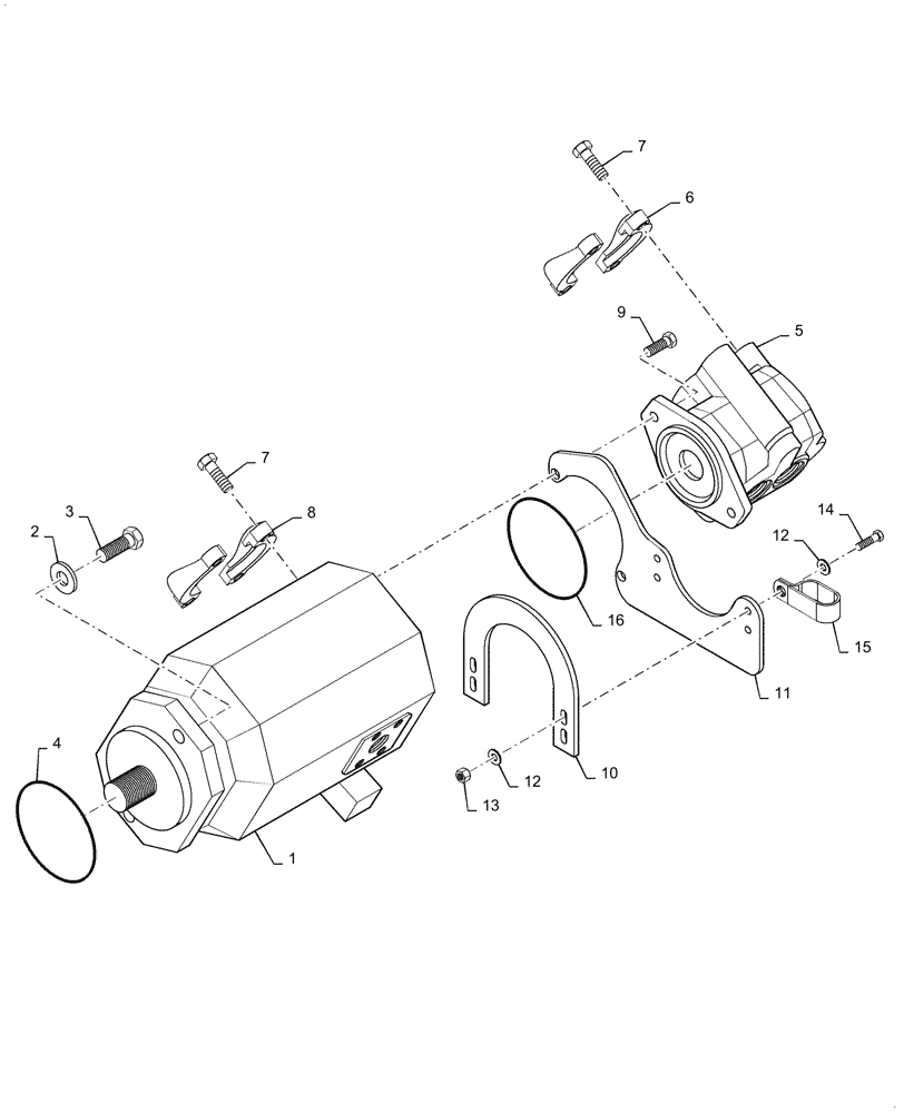 Схема запчастей Case IH STX425 - (08-25) - HIGH OUTPUT HYDRAULICS - PUMP MOUNTING (08) - HYDRAULICS