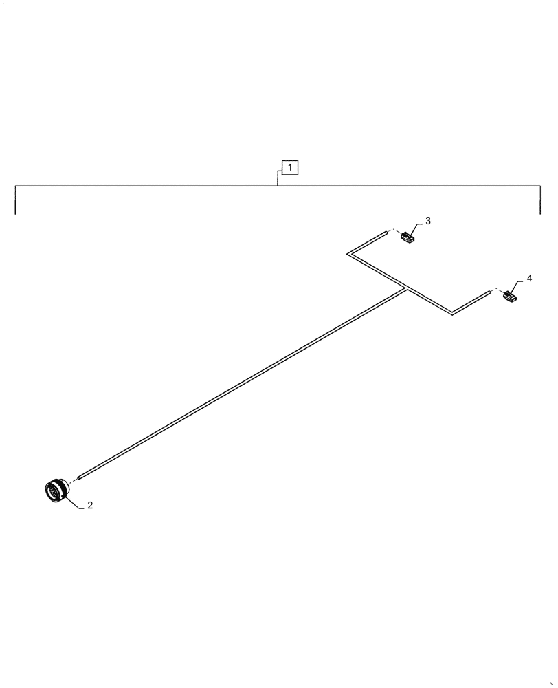 Схема запчастей Case IH 2150 - (55.516.AE[02]) - WIRE HARNESS ON ROW HOPPER (55) - ELECTRICAL SYSTEMS