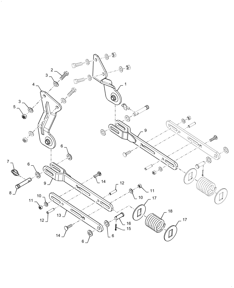 Схема запчастей Case IH MW166S - (58.910.AA[09]) - VAR - 717966176 - MOWER DECK MOUNTING PARTS, 66", CL 2 SERIES 2 (ASN YDWWL5001) (58) - ATTACHMENTS/HEADERS