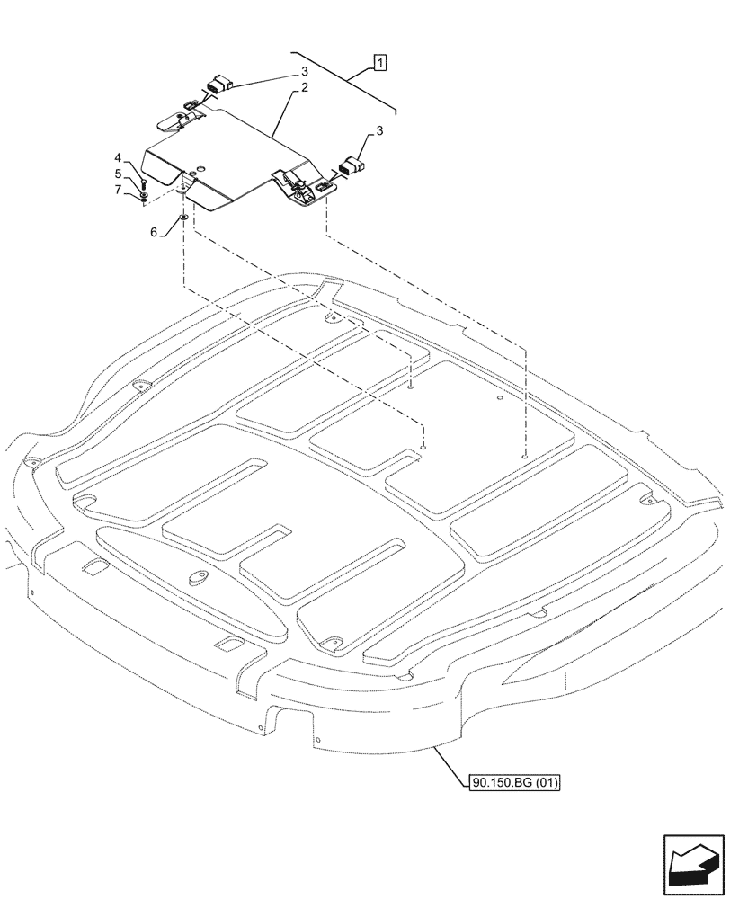 Схема запчастей Case IH PUMA 220 CVT - (55.680.AO[01]) - VAR - 338330, 758802, 758803, 758804, 758805, 758806, 758807, 758871 - AUTOGUIDANCE, CONNECTOR, ROOF (55) - ELECTRICAL SYSTEMS