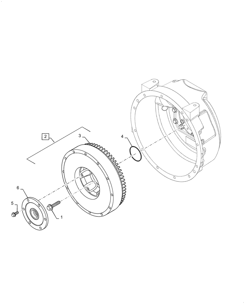 Схема запчастей Case IH FARMALL 70A - (10.103.AH[01]) - FLYWHEEL (10) - ENGINE