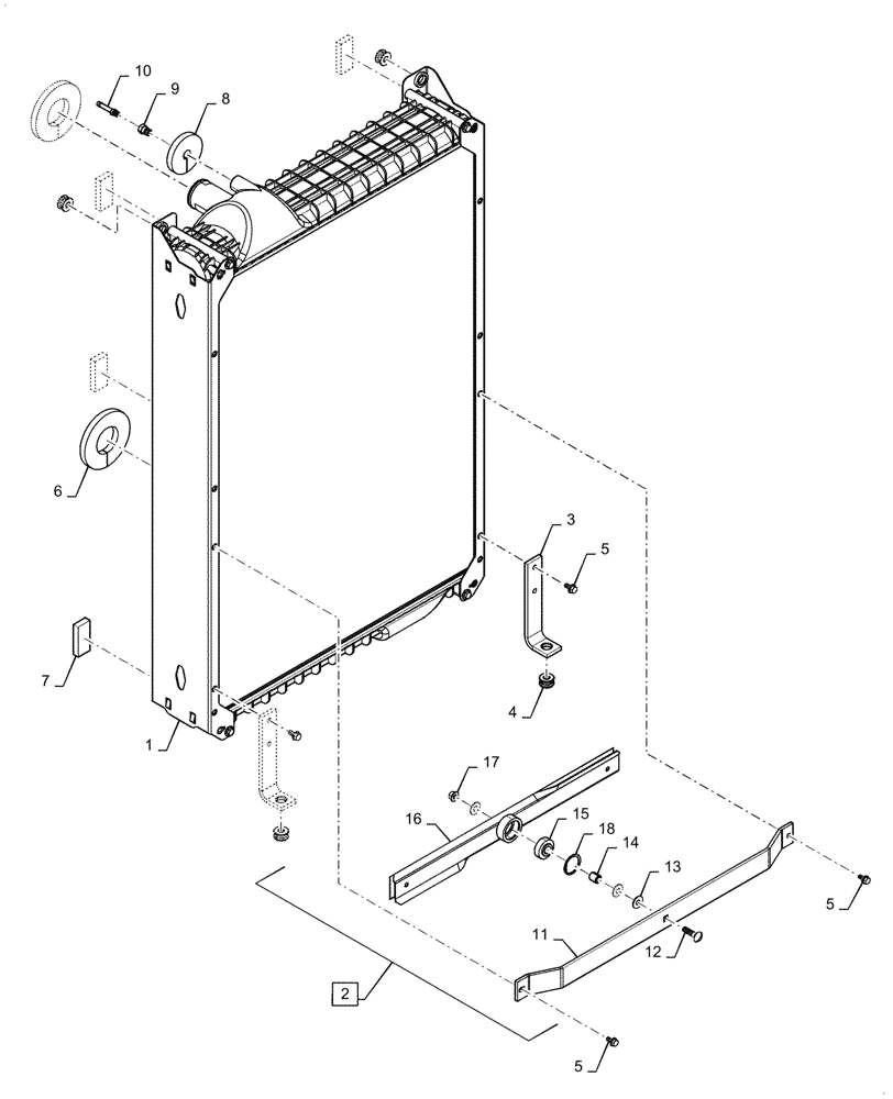 Схема запчастей Case IH 7088 - (10.400.BE) - RADIATOR & RELATED PARTS (10) - ENGINE