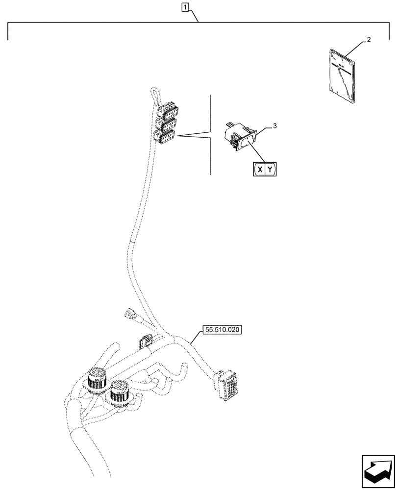 Схема запчастей Case IH FARMALL 120U - (88.100.055[01]) - DIA KIT, CREEPER, SWITCH (88) - ACCESSORIES