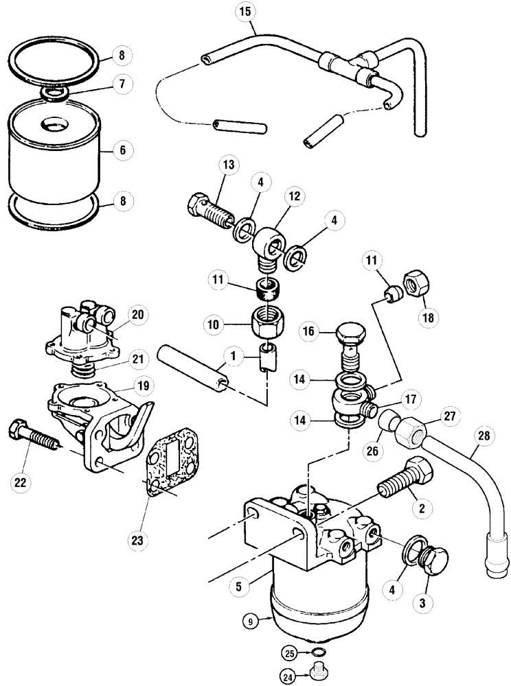 Схема запчастей Case IH CX50 - (03-01) - FUEL LINES (03) - FUEL SYSTEM