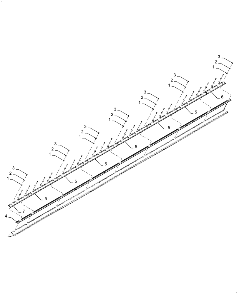 Схема запчастей Case IH DH403 - (58.130.AD[03]) - DRAPER SEAL ASSY, ASN YGZB13001 (58) - ATTACHMENTS/HEADERS