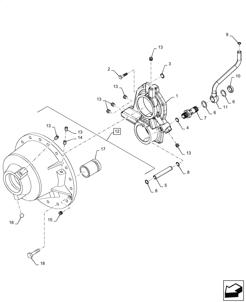 Схема запчастей Case IH MAGNUM 200 - (21.155.AQ[01]) - VAR- 429326, 729571 - CLUTCH SUPPORT AND LUBRICATION MANIFOLD, POWERSHIFT (21) - TRANSMISSION