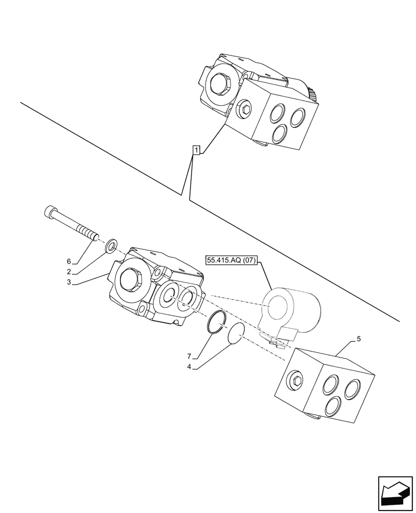 Схема запчастей Case IH FARMALL 110C - (35.723.AF[06]) - VAR - 336744, 336746 - LOADER BUCKET VALVE, W/DIVERTER, W/ SELF-LEVELING, COMPONENTS (35) - HYDRAULIC SYSTEMS