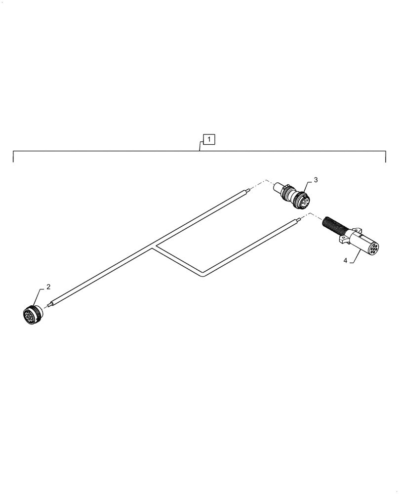 Схема запчастей Case IH 2150 - (55.015.AB[10]) - WIRE HARNESS 2 POINT HITCH EXTENSION (55) - ELECTRICAL SYSTEMS