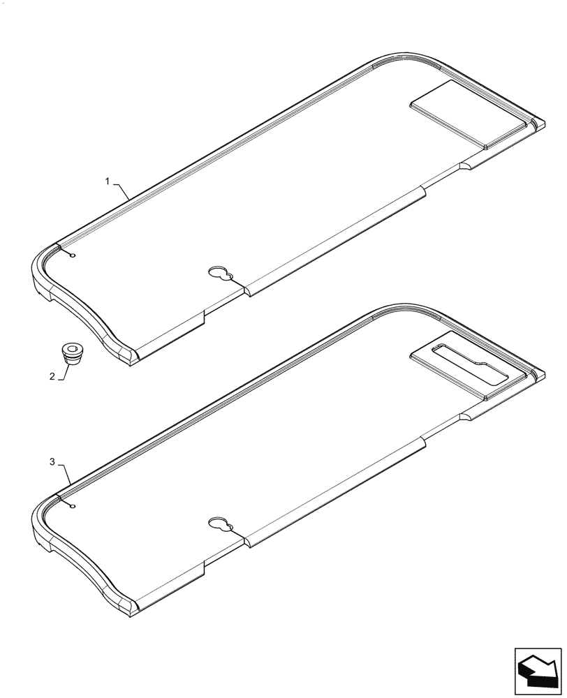 Схема запчастей Case IH MAGNUM 250 - (90.160.AR[02]) - RECIRCULATION SHELF COVER (90) - PLATFORM, CAB, BODYWORK AND DECALS