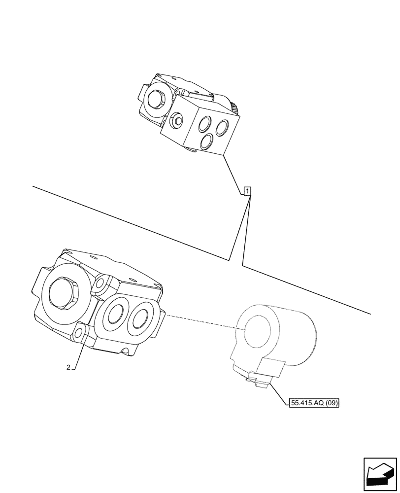 Схема запчастей Case IH FARMALL 120C - (35.723.AF[08]) - VAR - 336740, 336742 - LOADER BUCKET VALVE, W/ DIVERTER, W/O SELF-LEVELING, COMPONENTS (35) - HYDRAULIC SYSTEMS