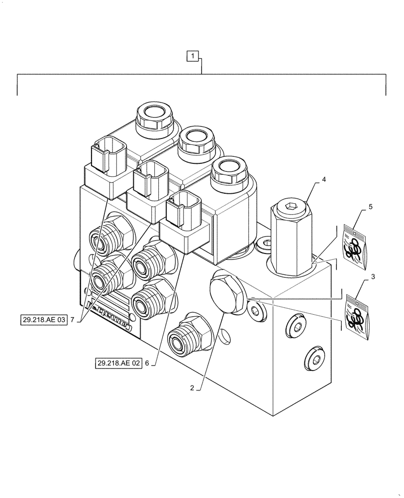 Схема запчастей Case IH PATRIOT 2250 - (29.218.AE[01]) - MOTOR CONTROL VALVE ASSY (29) - HYDROSTATIC DRIVE