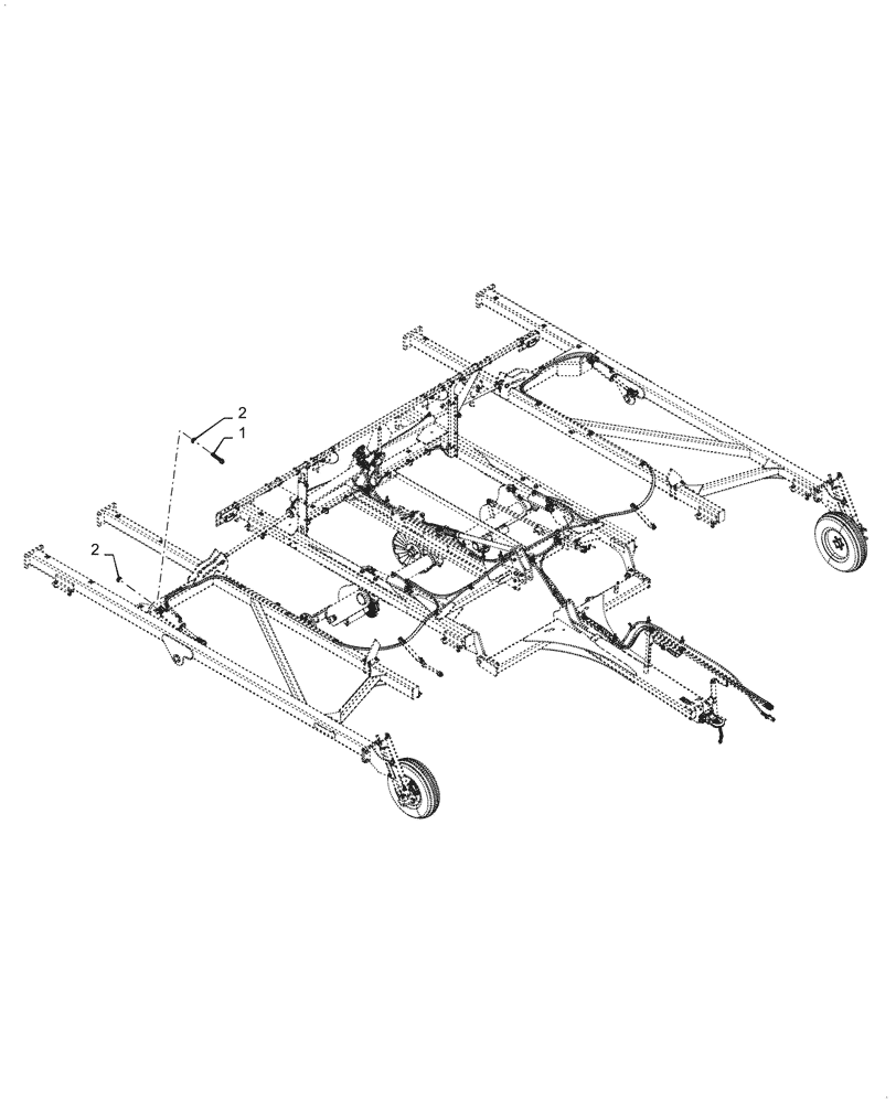 Схема запчастей Case IH TRUE-TANDEM 345 - (39.100.AA[08]) - WING EYE BOLTS (39) - FRAMES AND BALLASTING