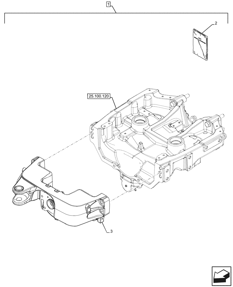 Схема запчастей Case IH FARMALL 120U - (88.100.037[04]) - DIA KIT, FRONT, 3 POINT HITCH, SUPPORT (88) - ACCESSORIES