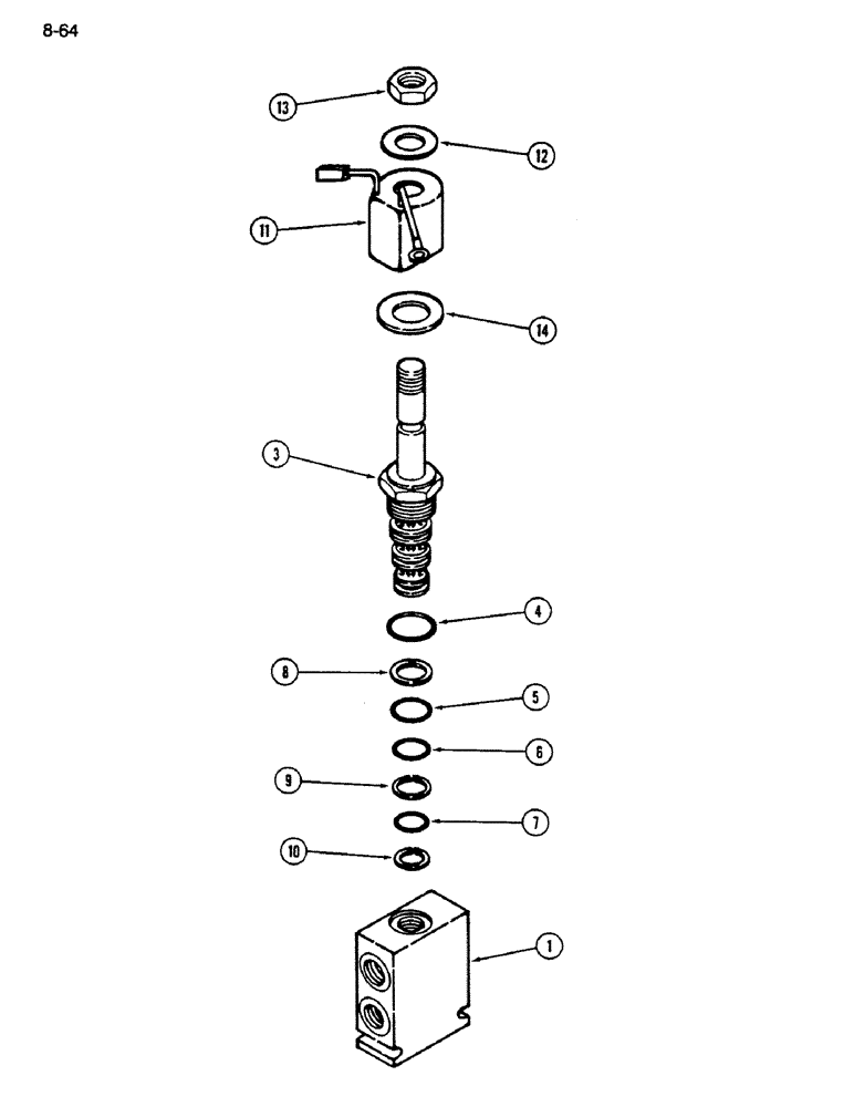 Схема запчастей Case IH 1620 - (8-064) - FEEDER AND SEPARATOR CLUTCH VALVE ASSEMBLY, MODULAR CONTROL (07) - HYDRAULICS