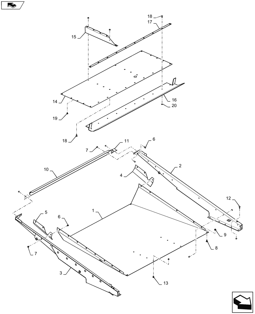 Схема запчастей Case IH 7088 - (74.118.AK) - LOWER SIEVE SUPPORT (74) - CLEANING