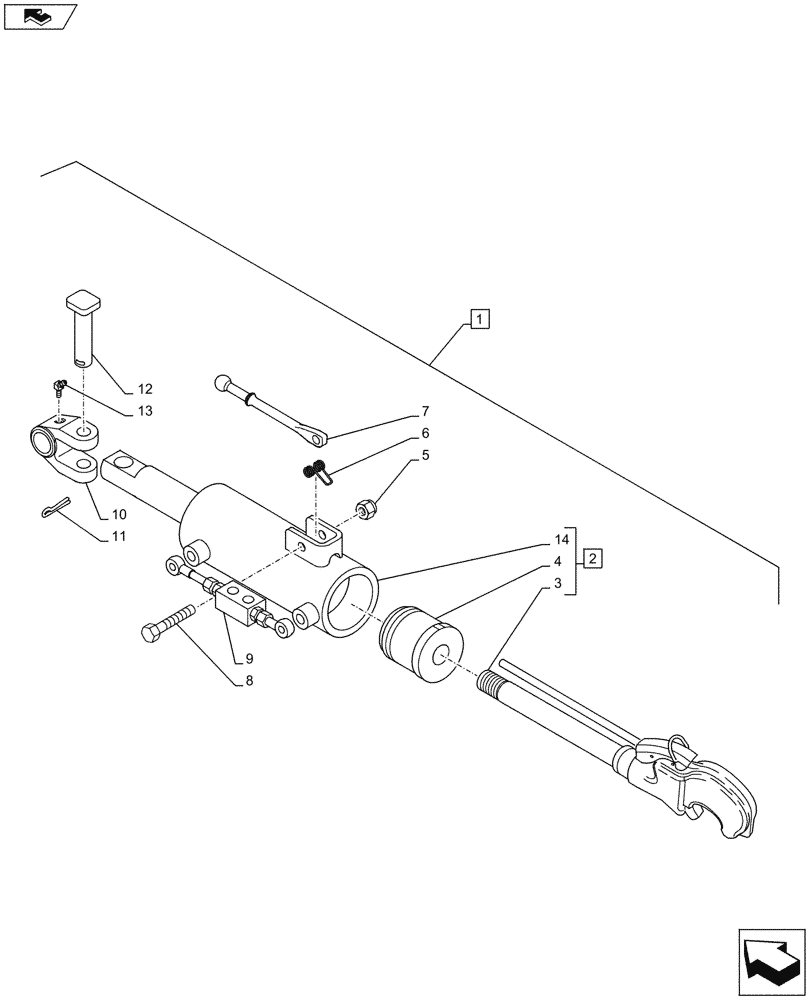 Схема запчастей Case IH PUMA 145 - (35.124.01[01A]) - VAR - 332923 - TOP LINK - CAT 2/3, QUICK ATTACH W/ HYDRAULIC ADJUST - D7395 (35) - HYDRAULIC SYSTEMS