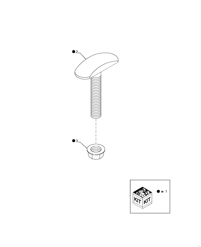 Схема запчастей Case IH 2344 - (88.051.02) - KIT T-BOLT (88) - ACCESSORIES