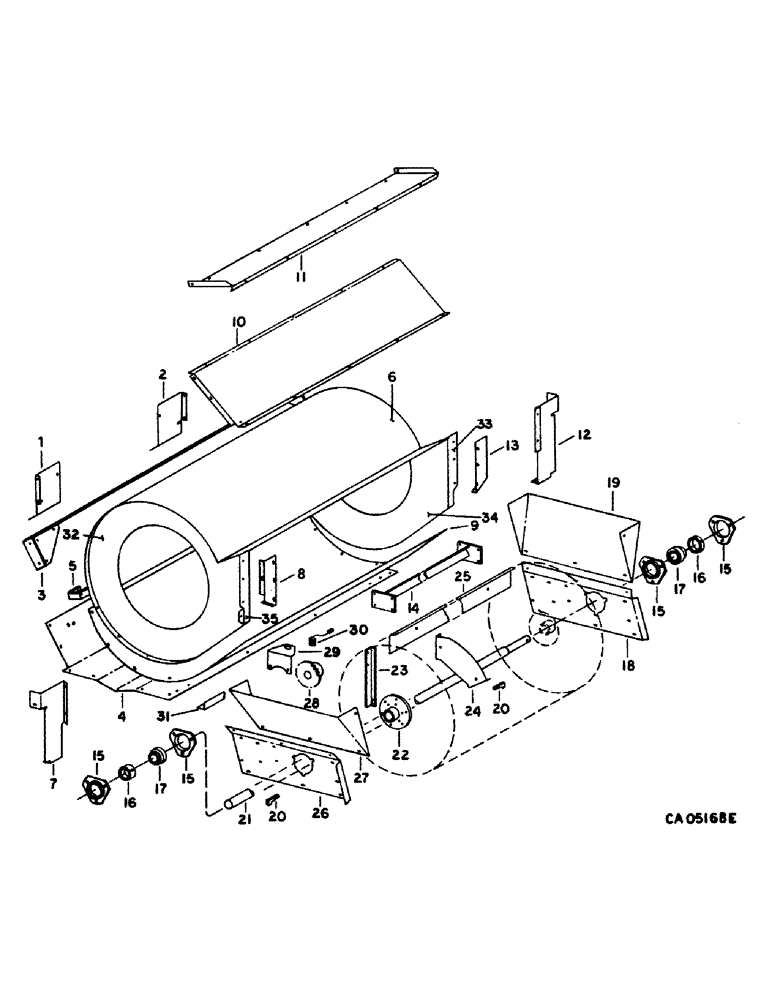 Схема запчастей Case IH 1480 - (24-01) - CLEANING FAN AND DRIVE, CLEANING FAN AND SHIELDS (15) - CLEANING