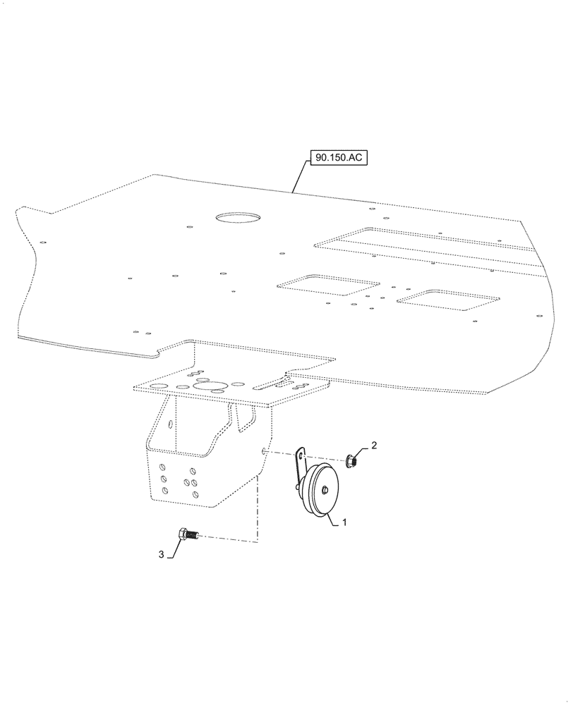 Схема запчастей Case IH 7088 - (55.408.AV) - HORN ATTACHMENT (55) - ELECTRICAL SYSTEMS