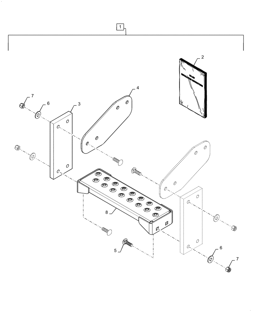 Схема запчастей Case IH WD2304 - (88.100.90[07]) - KIT, STEP EXTENSIONS (88) - ACCESSORIES