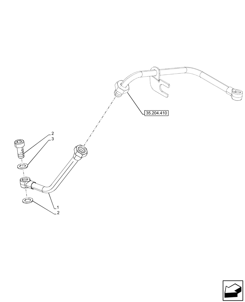 Схема запчастей Case IH FARMALL 80V - (35.204.940) - VAR - 759022, 759023, 759024 - HYDRAULIC LIFT, HOSE (35) - HYDRAULIC SYSTEMS