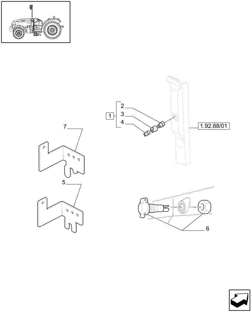 Схема запчастей Case IH JX1075N - (1.92.75[02]) - ELECTRIC CONTROLS (10) - OPERATORS PLATFORM/CAB