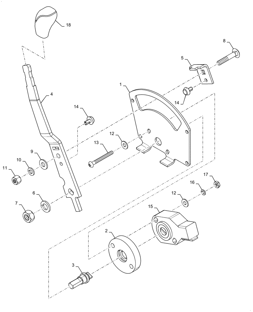 Схема запчастей Case IH 7088 - (55.512.BL[03]) - THROTTLE CONTROL HANDLE (55) - ELECTRICAL SYSTEMS