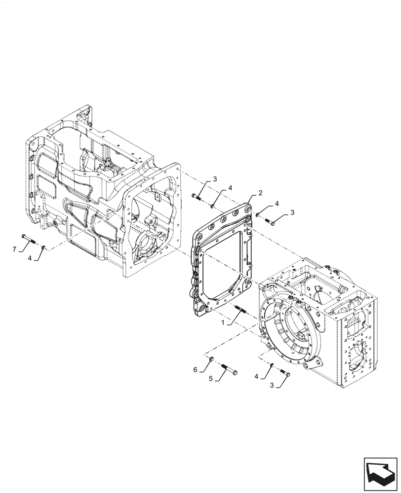 Схема запчастей Case IH MAGNUM 340 - (21.504.AQ[02]) - VAR - 429334, 429335 - TRANSMISSION - CVT - STANDARD FINAL DRIVE ADAPTER PLATE - ASN ZFRF03732 (21) - TRANSMISSION