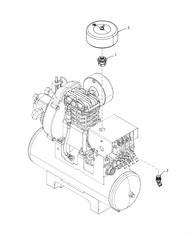 Схема запчастей Case IH 2150 - (36.100.AA[05]) - RETURN AIR FILTER (36) - PNEUMATIC SYSTEM