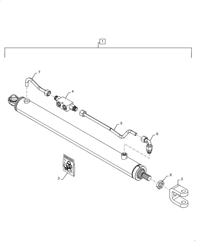 Схема запчастей Case IH 7088 - (35.440.AC) - UNLOADING TUBE SWING CYLINDER (35) - HYDRAULIC SYSTEMS