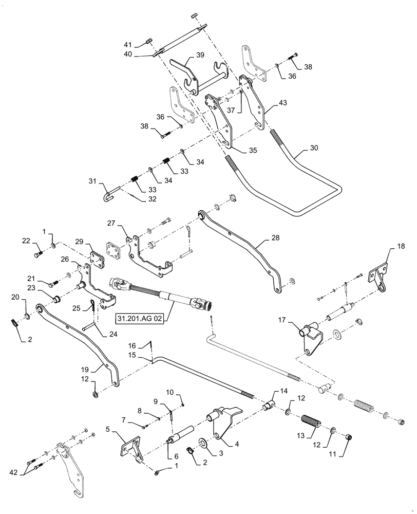 Схема запчастей Case IH MW172S - (58.910.AA[14]) - VAR - 717966086, 717966096 - MOWER DECK MOUNTING PARTS, 72" CL 3 (58) - ATTACHMENTS/HEADERS