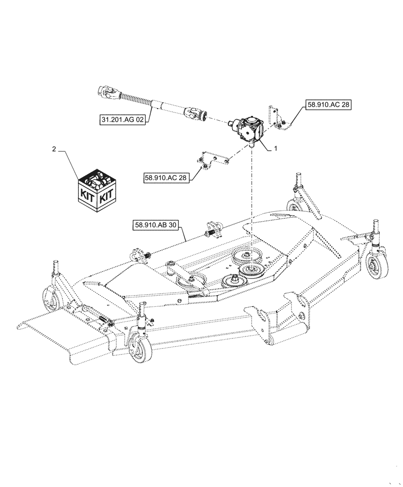 Схема запчастей Case IH MW172S - (31.220.AG[12]) - VAR - 717966096 - PTO GEARBOX (31) - IMPLEMENT POWER TAKE OFF