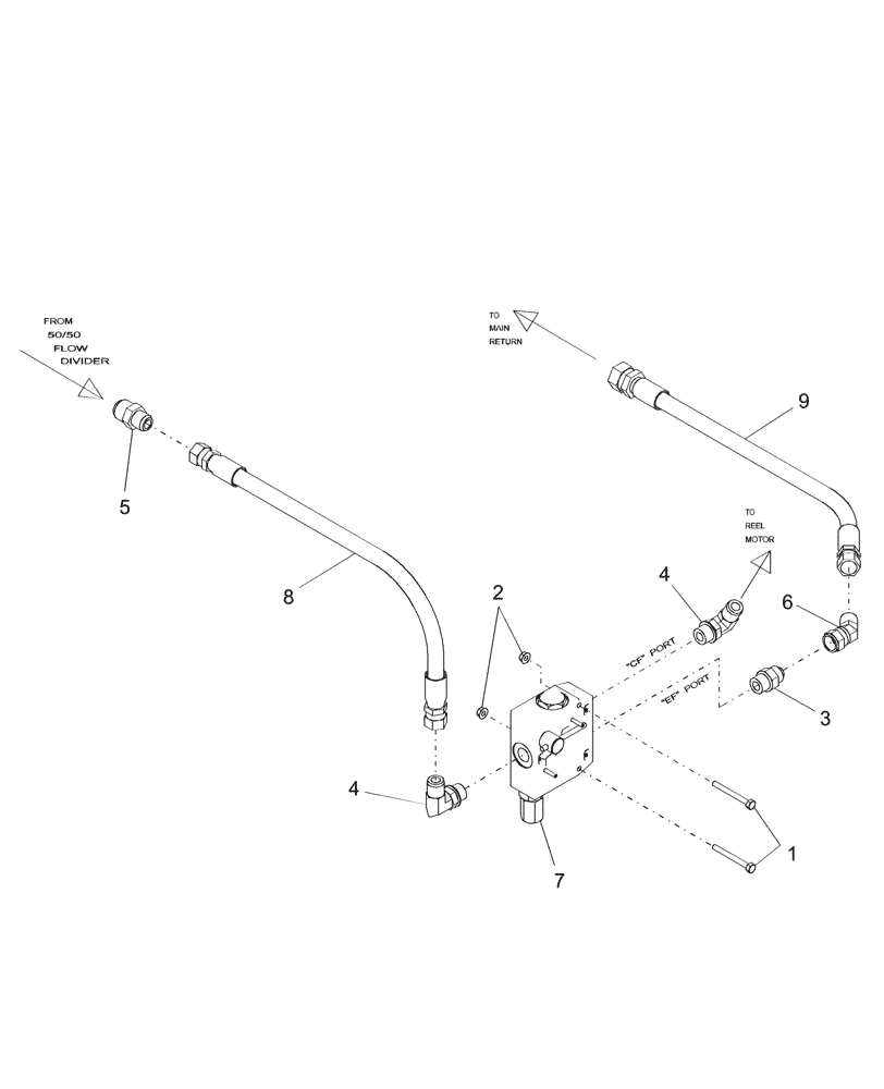 Схема запчастей Case IH DH212 - (20.05.15) - REEL DRIVE FLOW CONTROL VALVE (13) - REEL