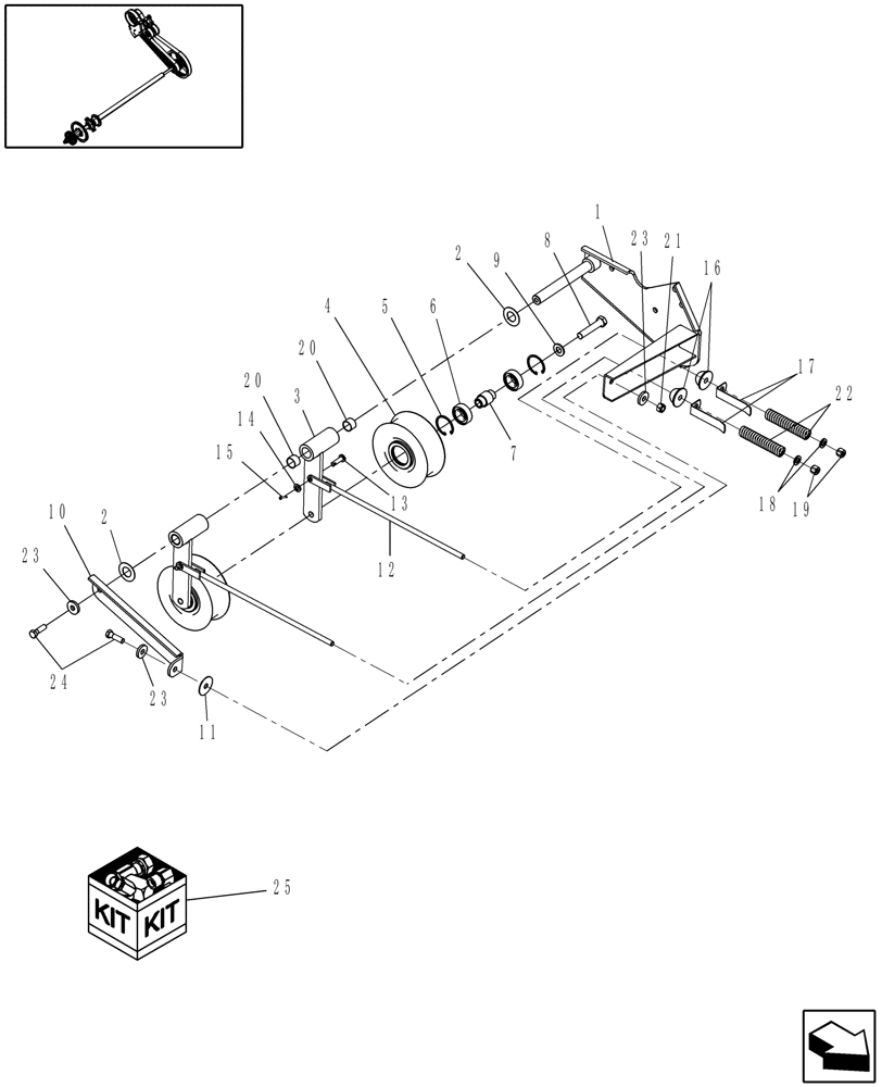 Схема запчастей Case IH 9230 - (88.210.02) - TENSIONER - STRAWCHOPPER (88) - ACCESSORIES