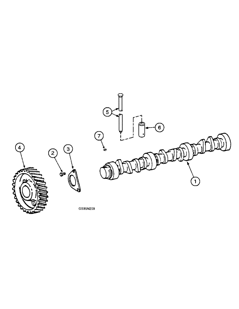 Схема запчастей Case IH D-414 - (9C-14) - CAMSHAFT AND RELATED PARTS 