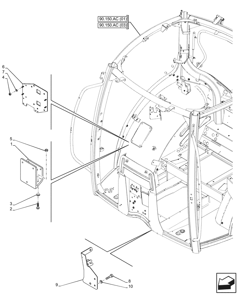 Схема запчастей Case IH MAXXUM 145 - (55.024.AE[11]) - VAR - 392999 - TRANSMISSION HOUSING, COVER, SOLENOID (55) - ELECTRICAL SYSTEMS