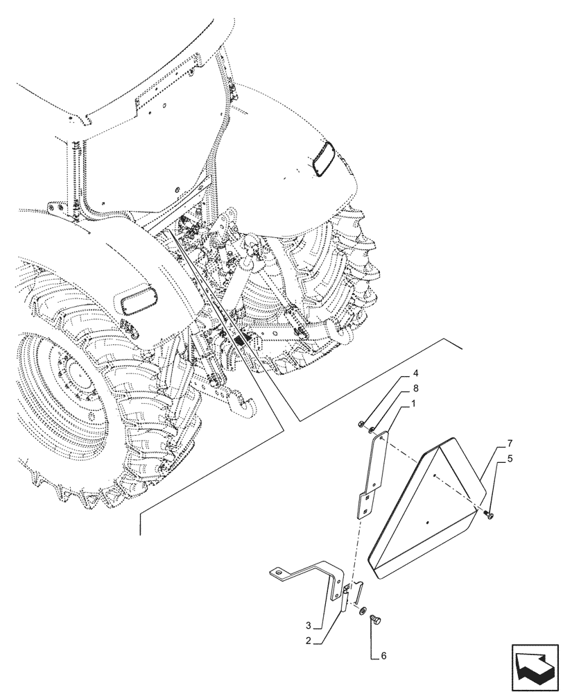 Схема запчастей Case IH OPTUM 270 CVT - (88.100.170) - WARNING TRIANGLE (88) - ACCESSORIES