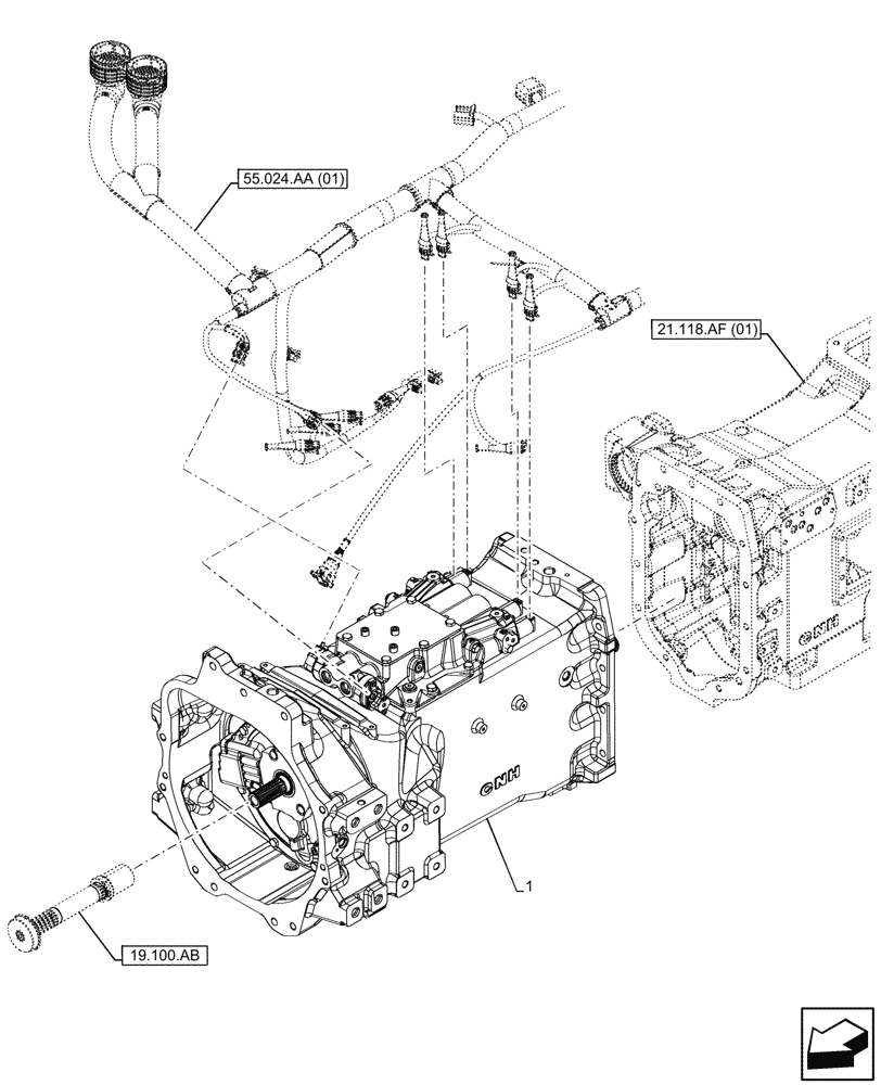 Схема запчастей Case IH MAXXUM 150 - (88.000.21) - SERVICE KIT, TRANSMISSION (88) - ACCESSORIES