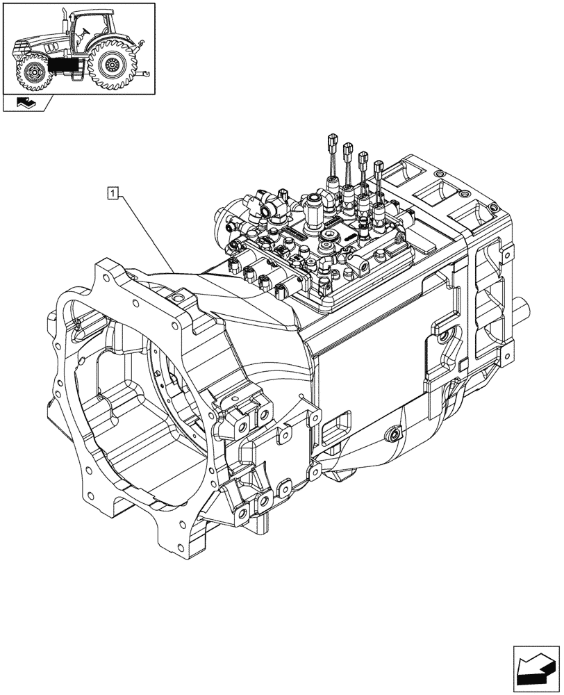 Схема запчастей Case IH PUMA 125 - (1.20.1) - SERVICE KIT, TRANSMISSION (03) - TRANSMISSION