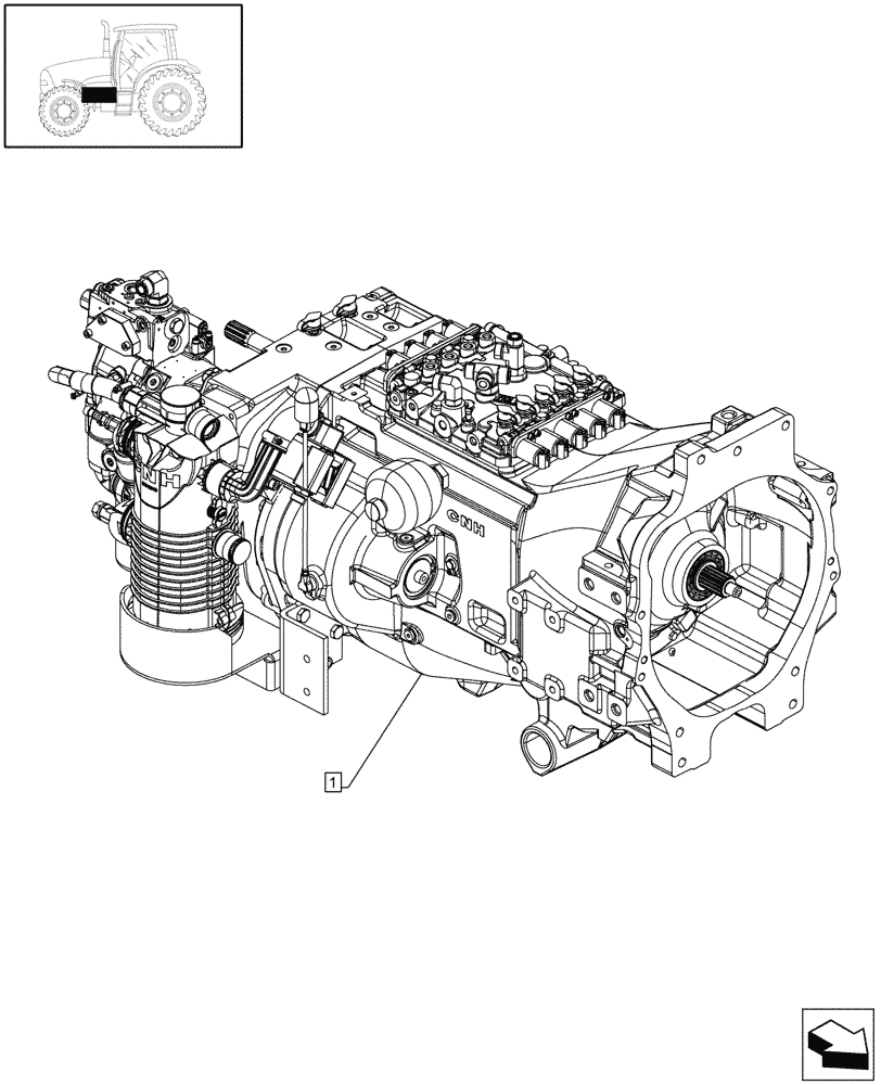 Схема запчастей Case IH PUMA 195 - (1.20.1) - SERVICE KIT, TRANSMISSION (03) - TRANSMISSION