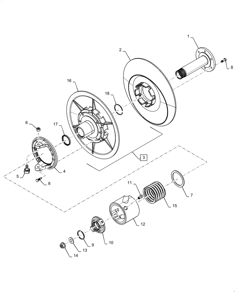 Схема запчастей Case IH 5088 - (66.260.AV[01]) - TORQUE SENSING UNIT PULLEY (66) - THRESHING