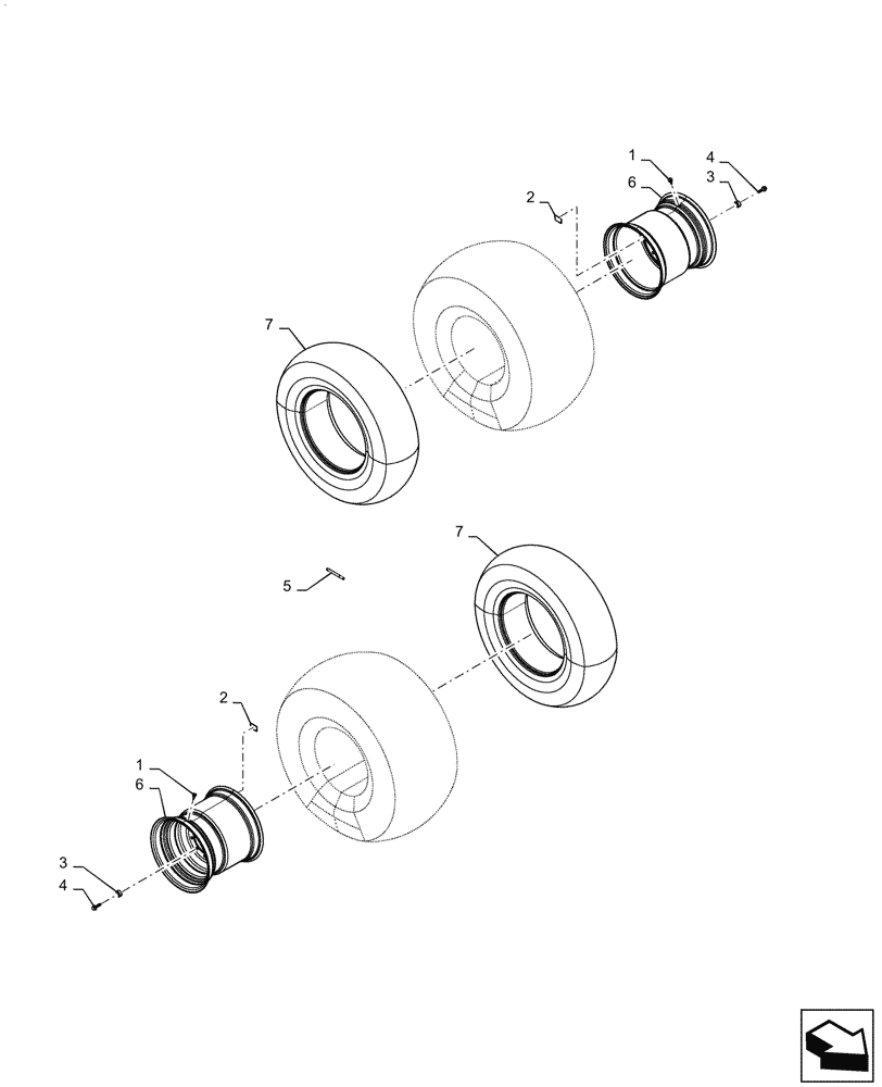 Схема запчастей Case IH AF4077 - (44.511.AG[02]) - FRONT WHEEL TRACTION, USE FROM 2016 (44) - WHEELS