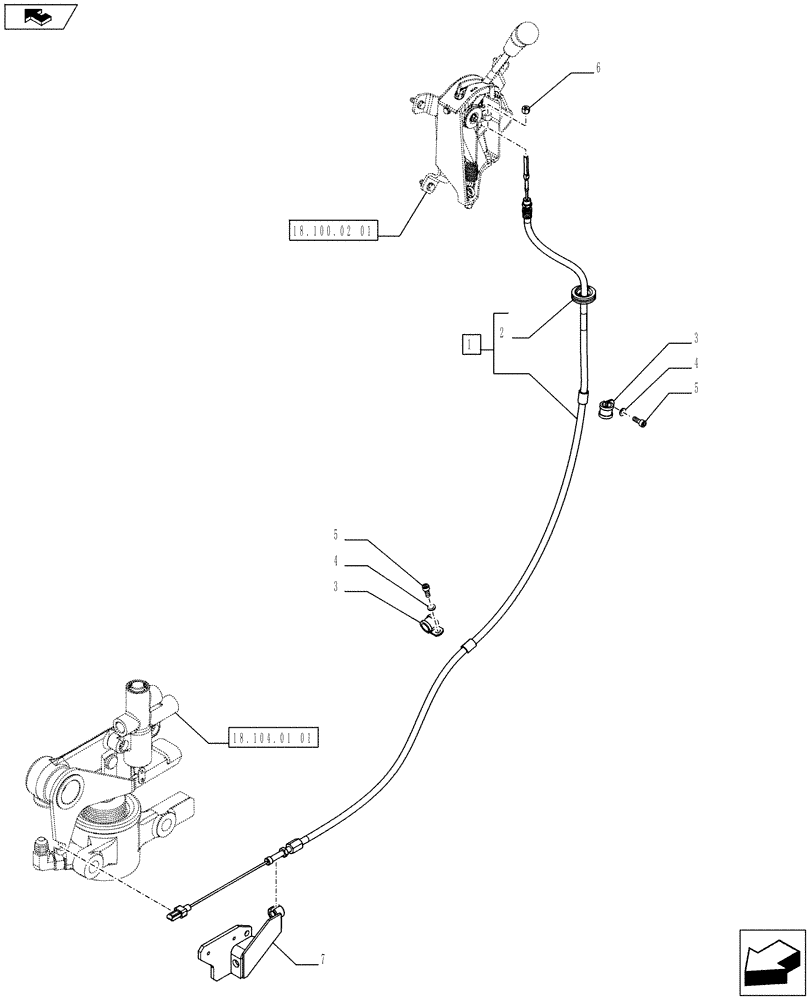 Схема запчастей Case IH FARMALL 75C - (18.100.02[02]) - POWER TAKE-OFF CONTROLS - CONTROL CABLE AND RELATED PARTS - W/CAB (18) - CLUTCH