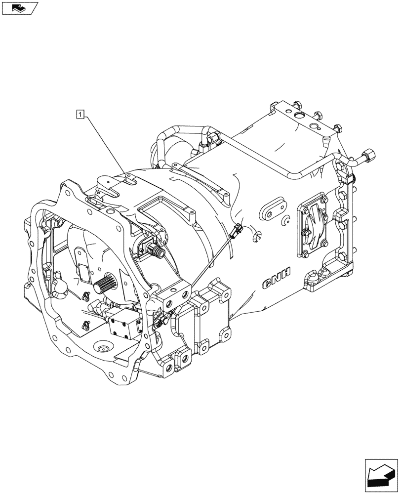 Схема запчастей Case IH MAXXUM 110 - (21.000.01) - SERVICE KIT, TRANSMISSION (21) - TRANSMISSION