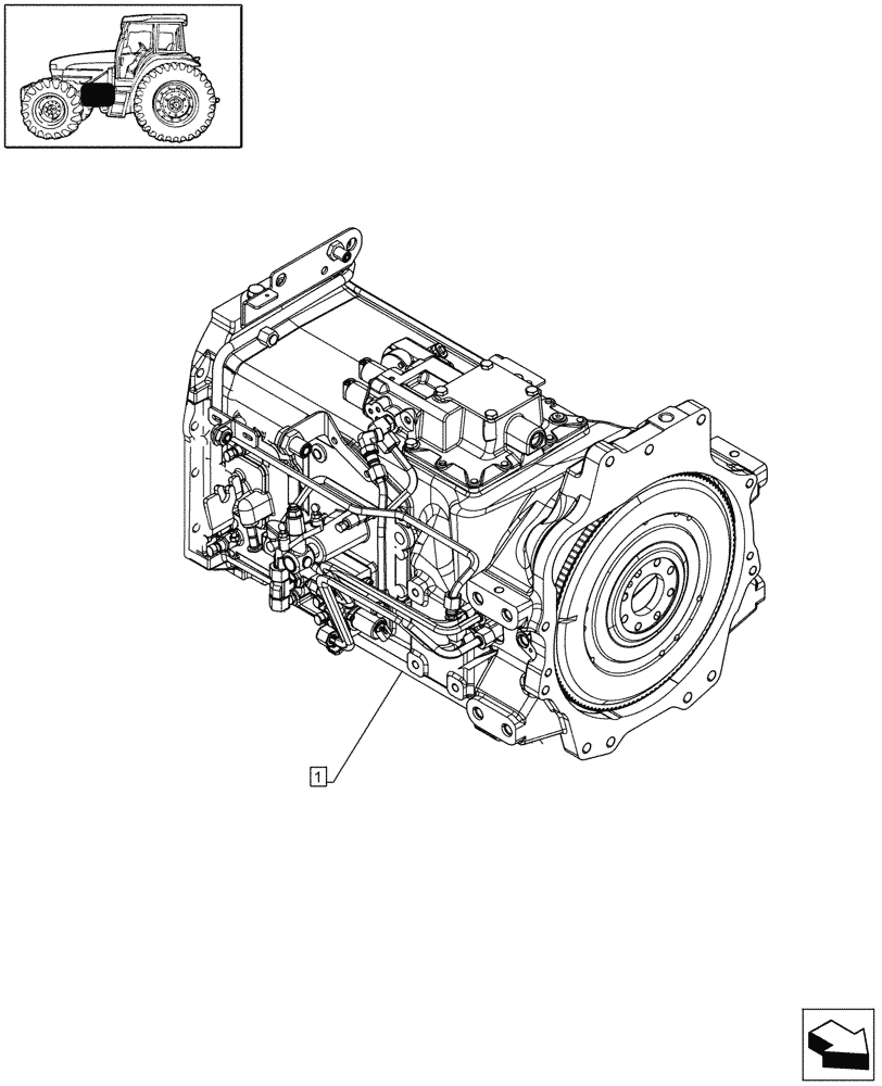 Схема запчастей Case IH MXU100 - (1.20.1) - SERVICE KIT, TRANSMISSION (03) - TRANSMISSION