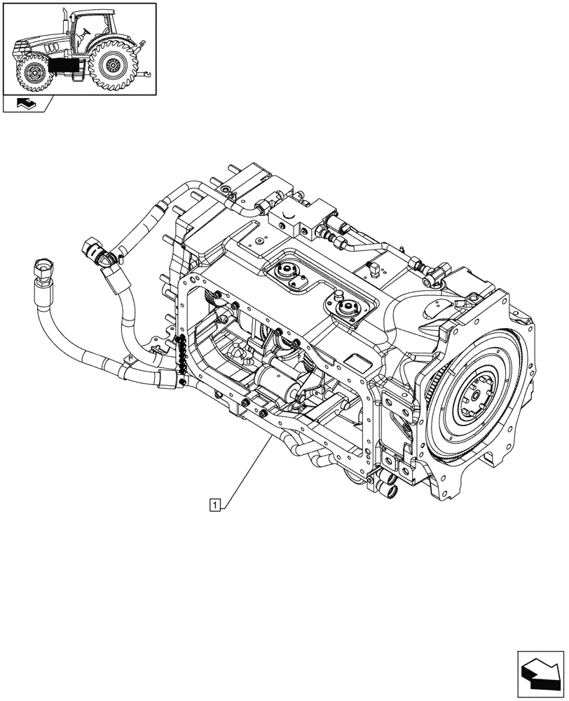 Схема запчастей Case IH PUMA 210 - (1.20.1) - SERVICE KIT, TRANSMISSION (03) - TRANSMISSION