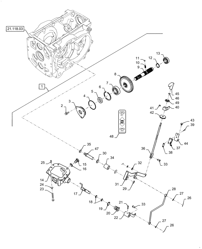 Схема запчастей Case IH FARMALL 50C - (88.100.23) - DIA KIT, PTO GEAR HOUSING, MIDMOUNT (88) - ACCESSORIES